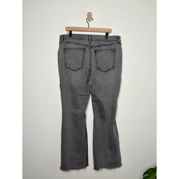 DL1961 Bridget Bootcut Jeans Plus Size 20W Gray Light Tornade Denim Split Hem - Picture 8 of 10